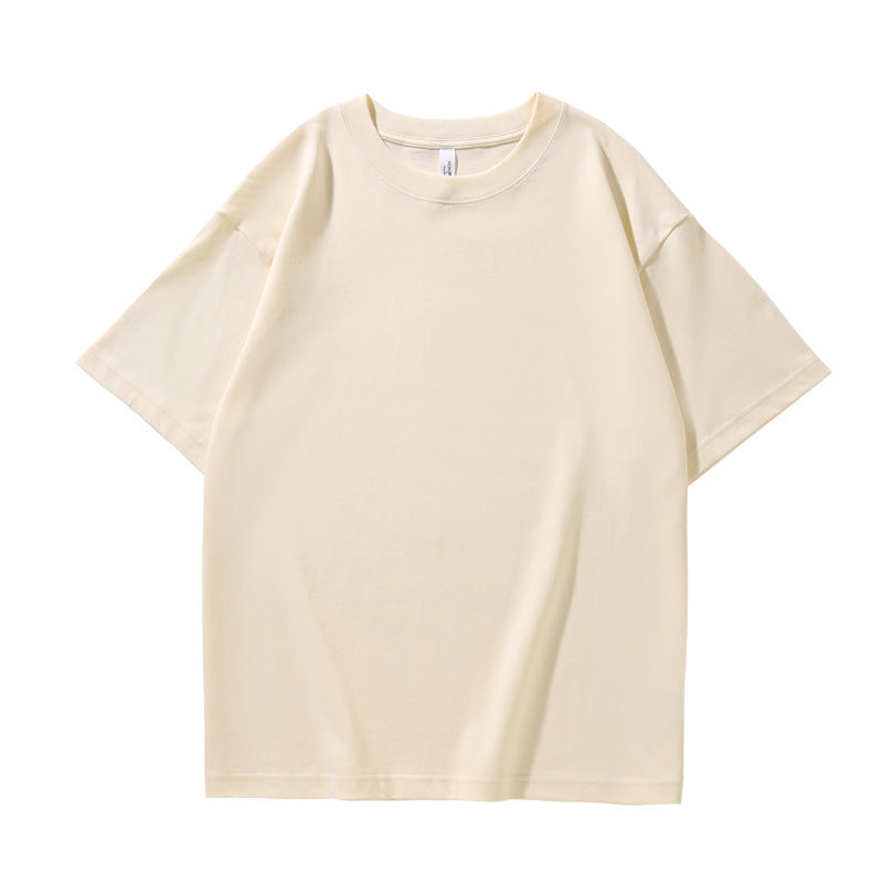 280G32 Double Yarn Heavy Double Yarn Men's And Women's Same Style Short Sleeve