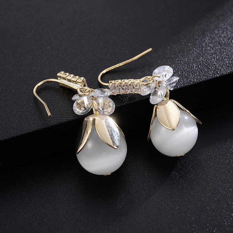 Women's Korean Style Geometric Copper Drop Earrings
