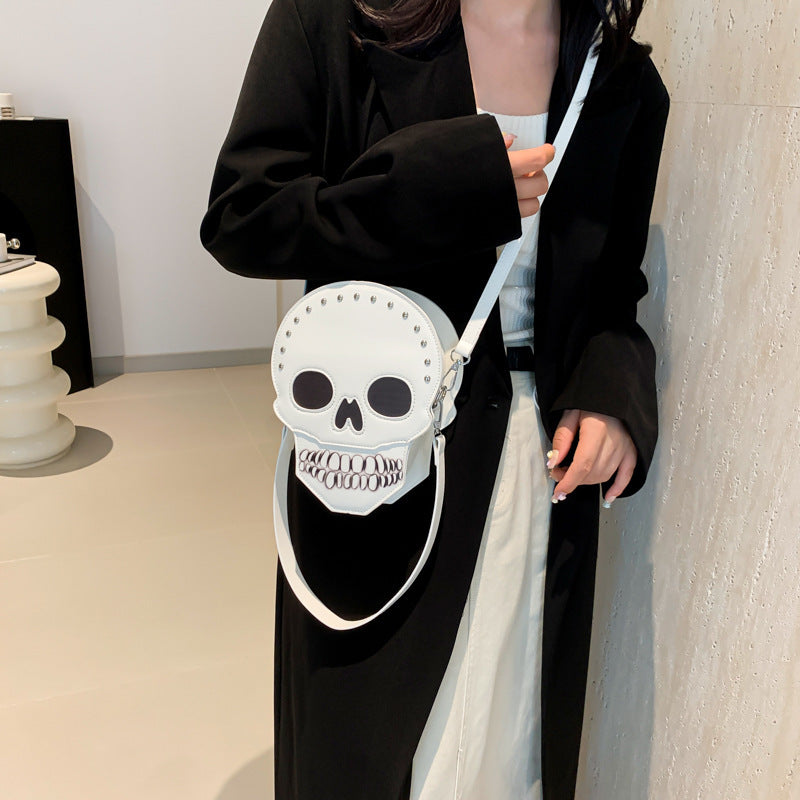 Halloween Skull Crossbody Bag – Cute and Creative Shoulder Messenger Purse for Women and Girls
