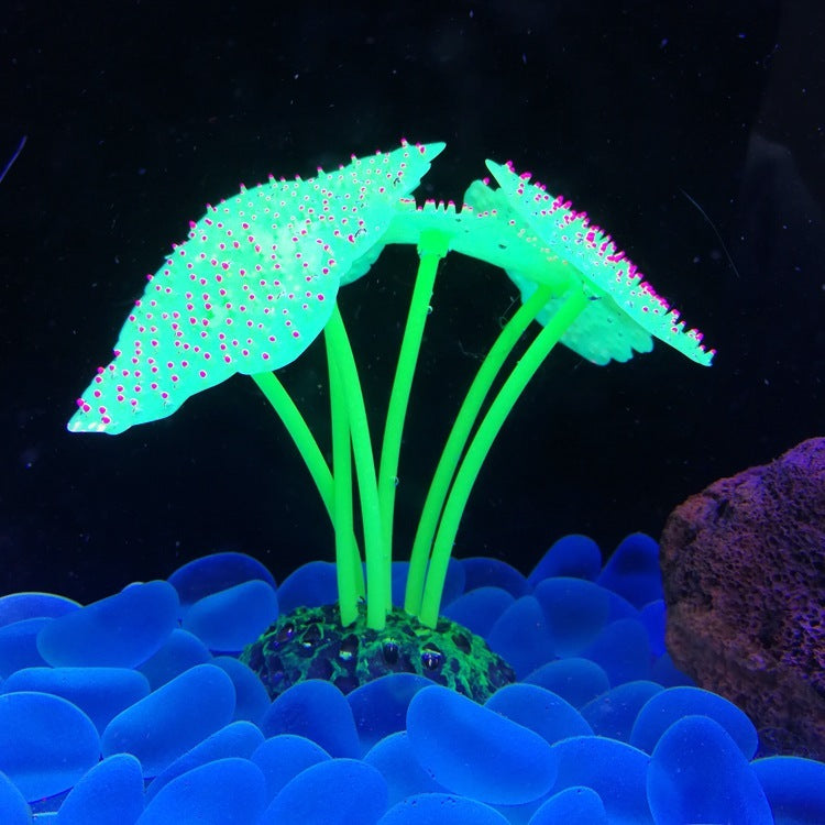 Luminous Silicone Underwater World Fluorescent Fake Coral Aquarium Landscaping