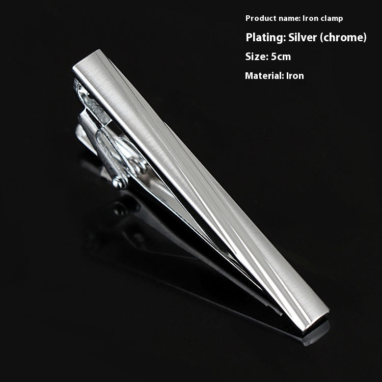 Men's Silver Short Tie Clip