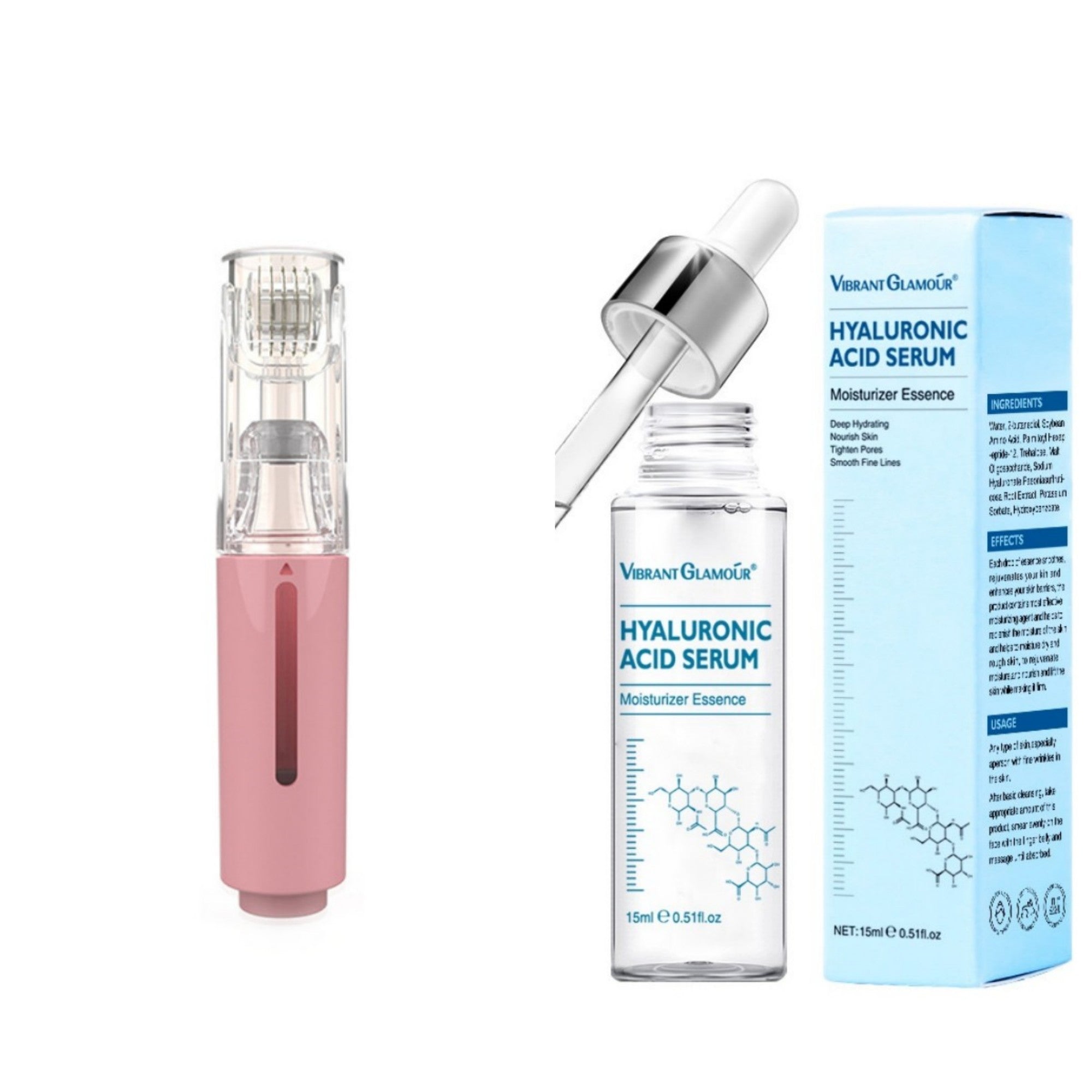 3-in-1 Lip Care Roller – Beard Growth Roller, Needle Roller & Serum Applicator for Hair Growth