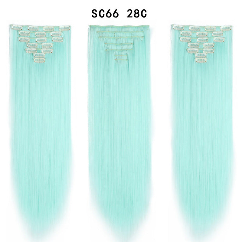 16 Card Seven-piece Hairpiece Clip Wig Beauty Chemical Fiber Wig Set Hair Extension