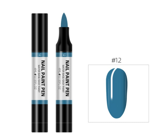 Plastic Nail Art Pen 24 Color Water Based Flower Painting