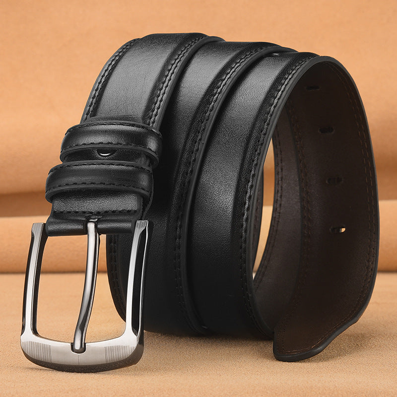 Men's Cowhide Pin Buckle Belt – Business & Leisure