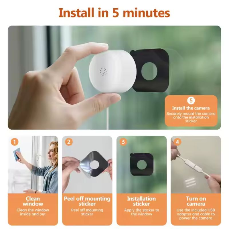 AI Smart WiFi Security Camera with Motion Detection and HD Control