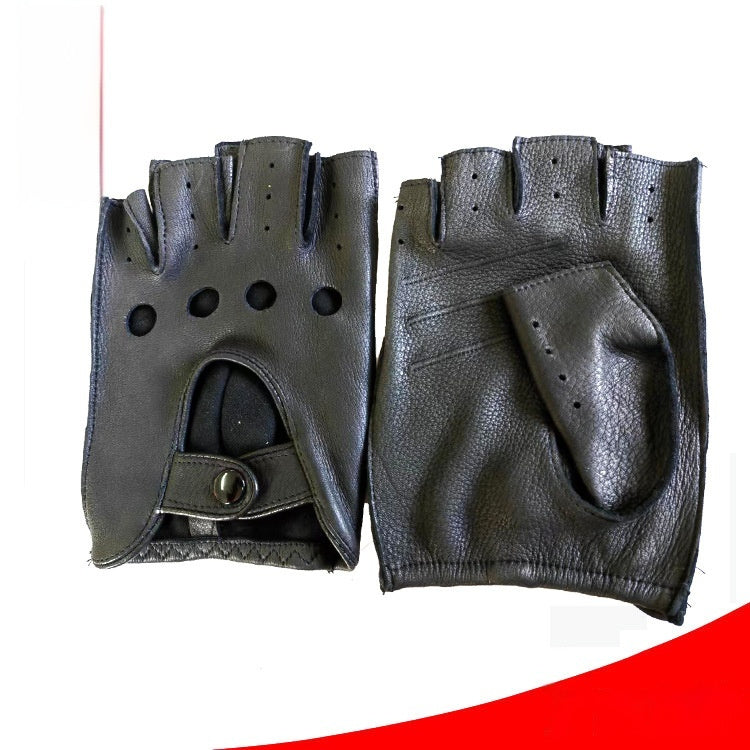Winter Sheepskin Half Finger Gloves – Warm & Cozy