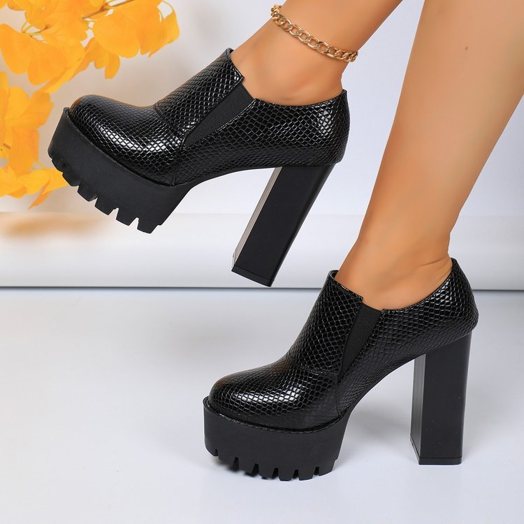Women's Plaid Lace-up Fashion High Heels