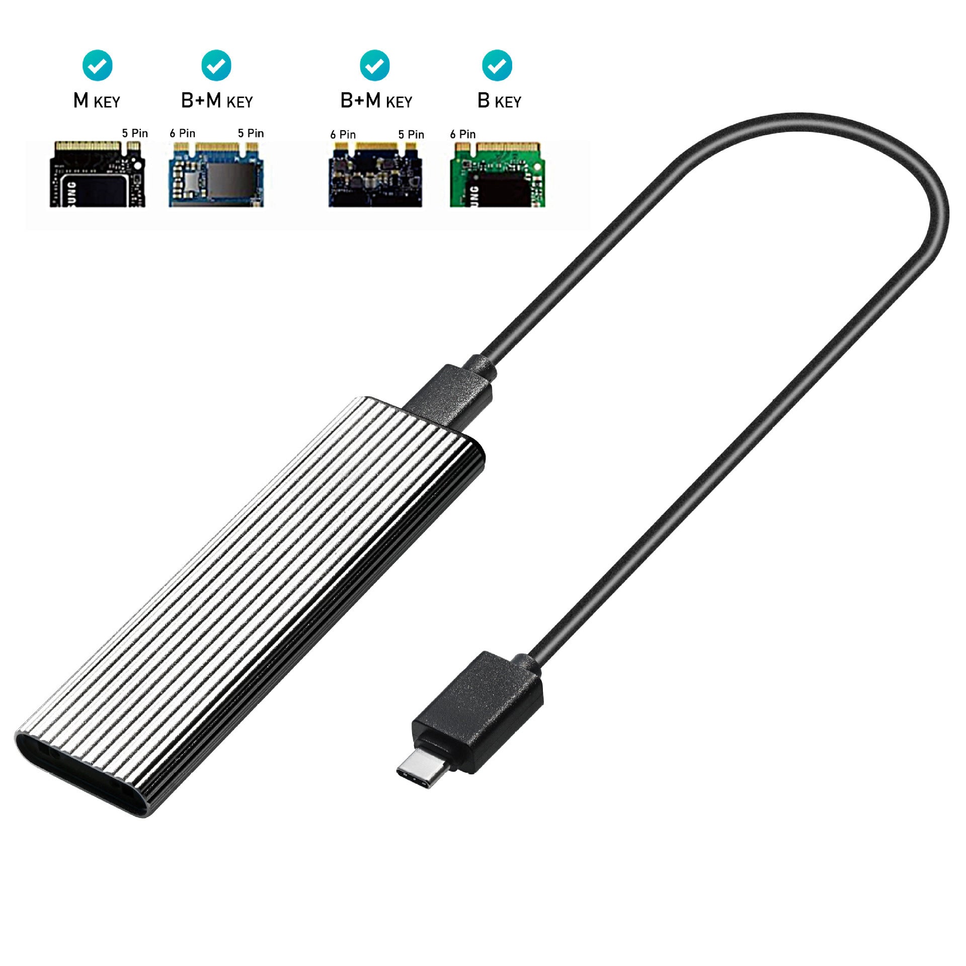 Dual Protocol Universal SSD Hard Disk Enclosure – Versatile Storage