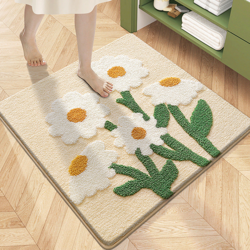 Square Bath Mat – Super Absorbent, Non-Slip Bathroom Floor Rug