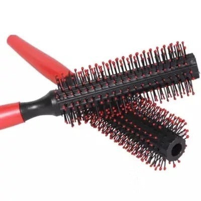 Black & Red Hair Curling Comb – Heat-Resistant Plastic Styling Tool