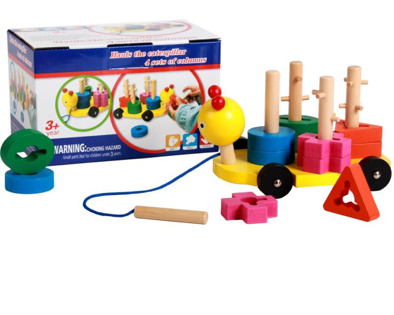 Unisex Classic Wooden Blocks Toy for Developmental Learning