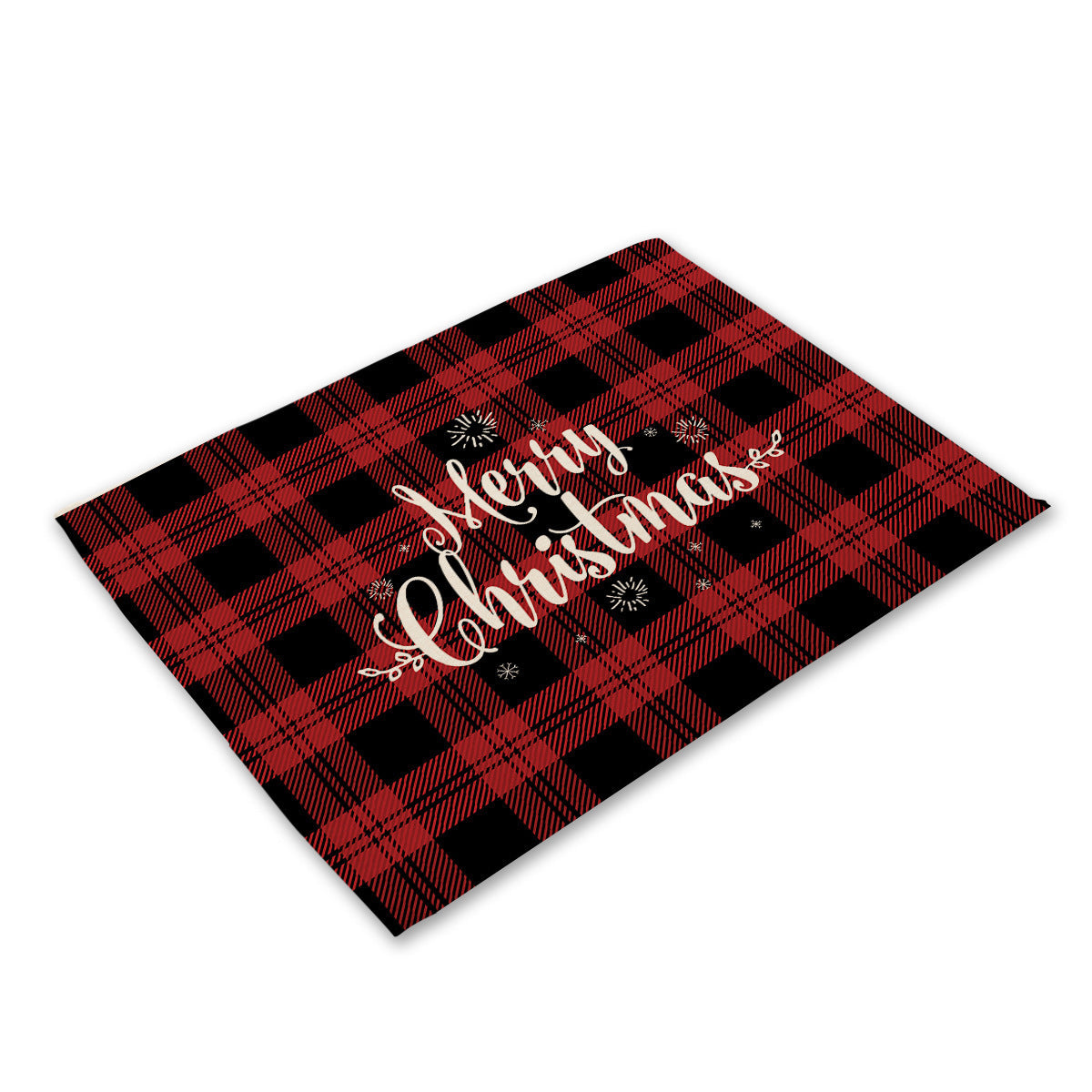 Christmas Series Cotton And Linen Placemat Dining Table Cushion Heat Proof Mat Anti-scald