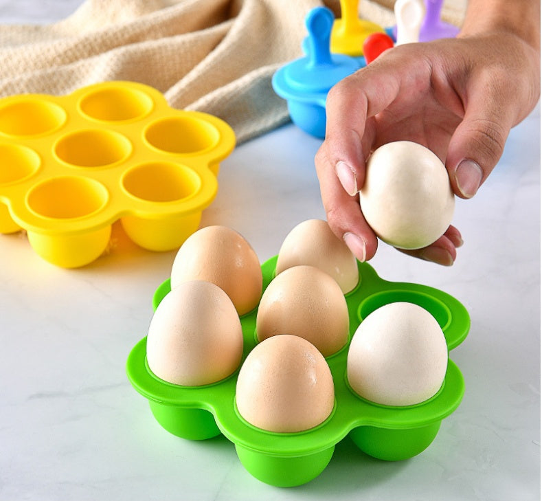 7-Hole Silicone Popsicle Mold – Homemade Ice Cream Tray for Summer Fun