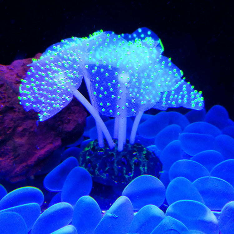 Luminous Silicone Underwater World Fluorescent Fake Coral Aquarium Landscaping