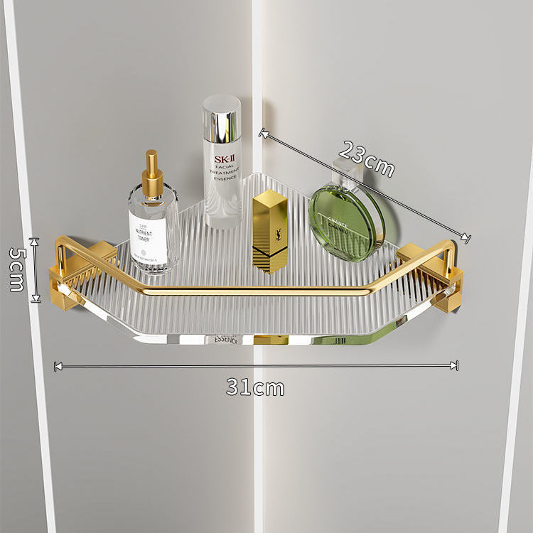 Clear Acrylic Bathroom Shelves – Wall-Mounted Floating Organizer