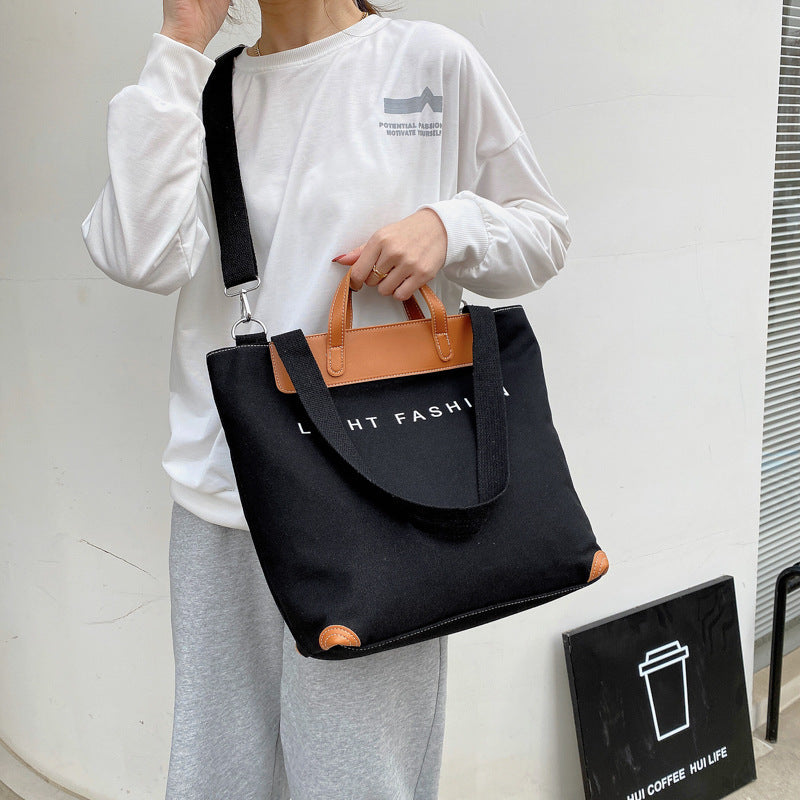Canvas Shoulder Bag for Women – Large Capacity Fashion Messenger Crossbody Tote
