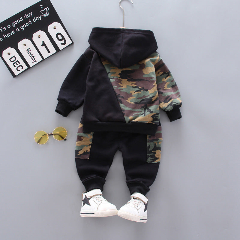 Boys Loose Fit Long Sleeve Tee and Sweater Polyester Terry