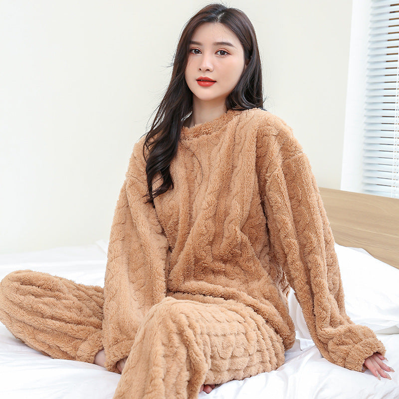 Womens Flannel Loungewear Set Fairy Style Relaxed Fit