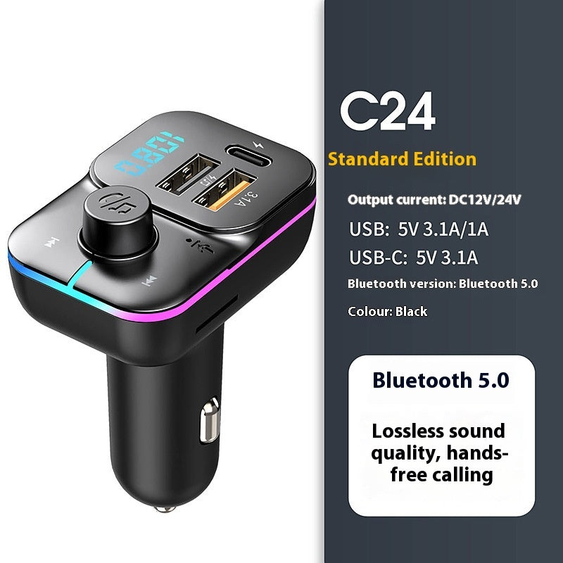 Car Bluetooth MP3 Player & Charger – Wireless FM Transmitter with USB Port