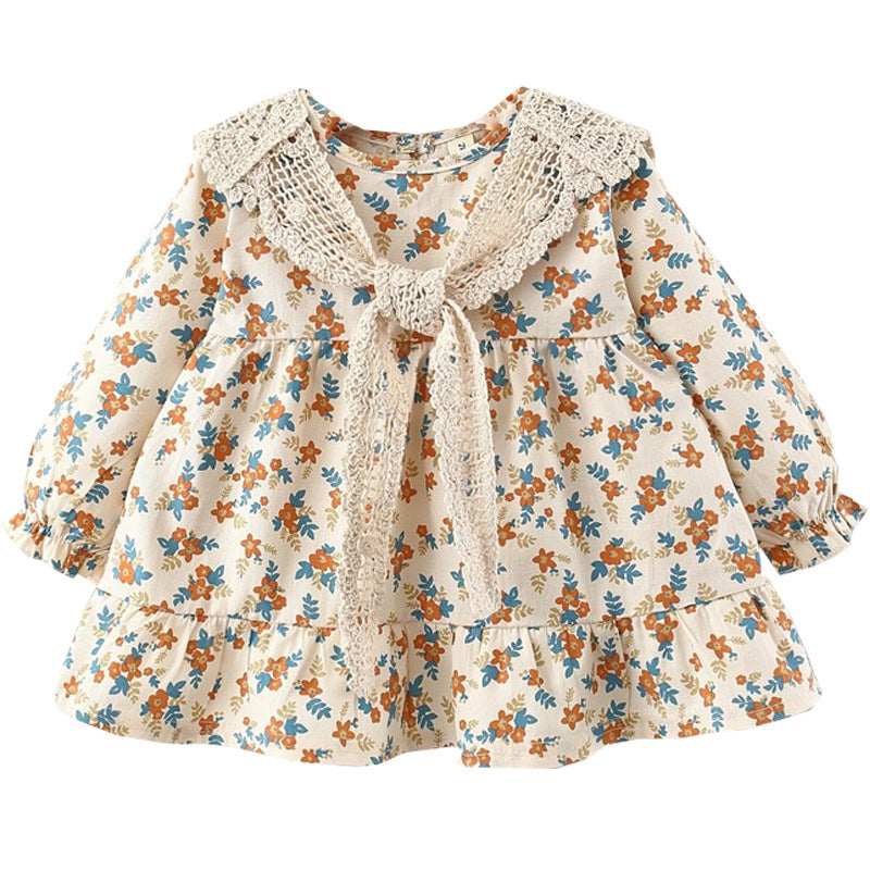 Spring And Autumn New Long Sleeve Girl's Dress