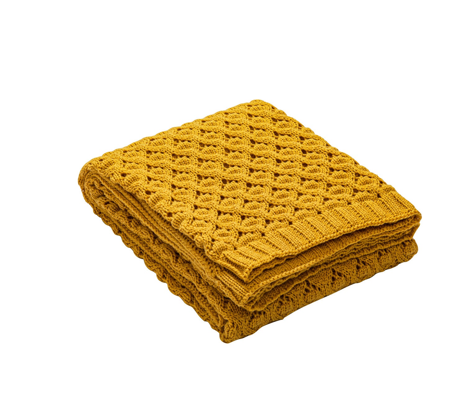 Nordic Style Solid Color Chenille Acrylic Knitted Diamond Hole Sofa Blanket