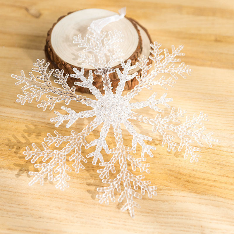 Acrylic Transparent Snowflake Christmas Tree Hanging Decoration