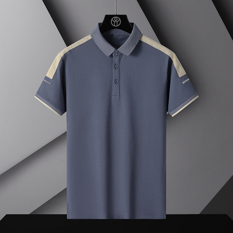 Short Sleeve Lapel T-shirt Round Neck Loose T-shirt Trendy