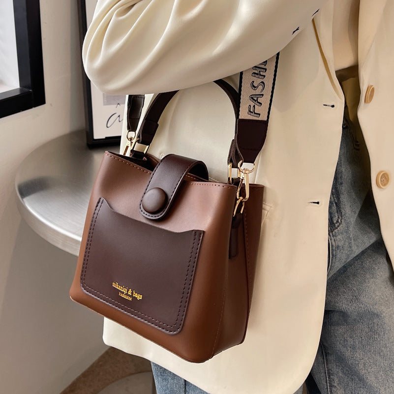 Women's PU Bucket Bag Crossbody Tote Stylish All Match