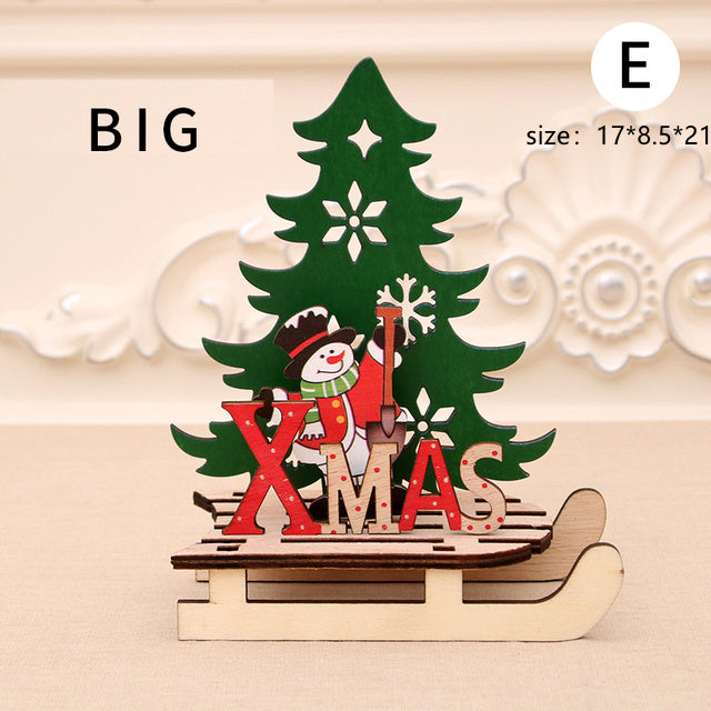 Christmas Decorations Wooden Celebrity Gift Box Ornaments For The Elderly