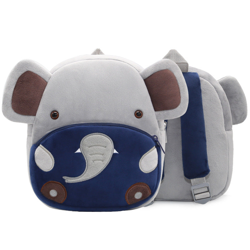 Cute Plush Kindergarten Backpacks – Cartoon Animal School Bags for Children