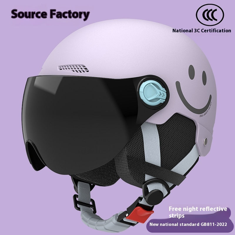 Women's Motorcycle Solid Color Safety Helmet