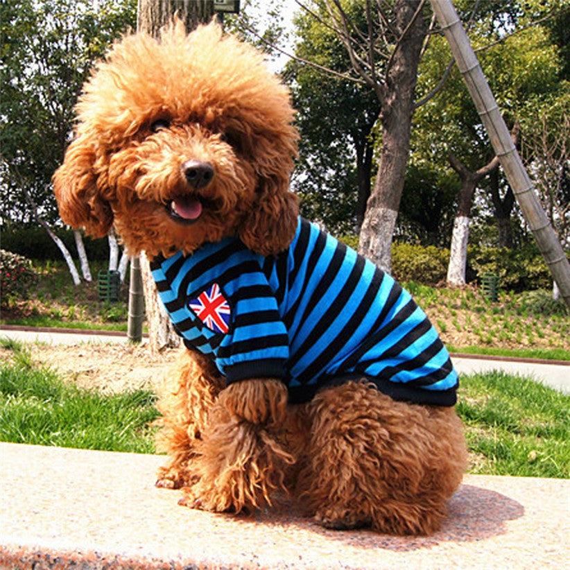 Comfy Striped Round Neck Pet Shirt