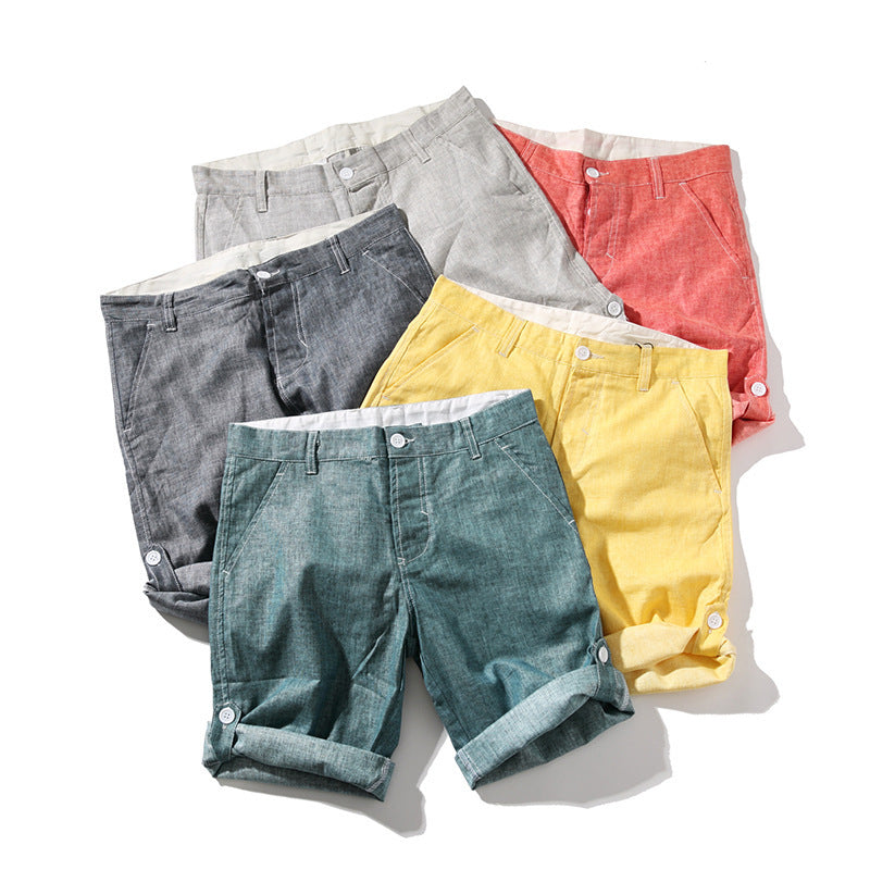 Men's Relaxed Linen Hemp Blend Shorts Lightweight Summer