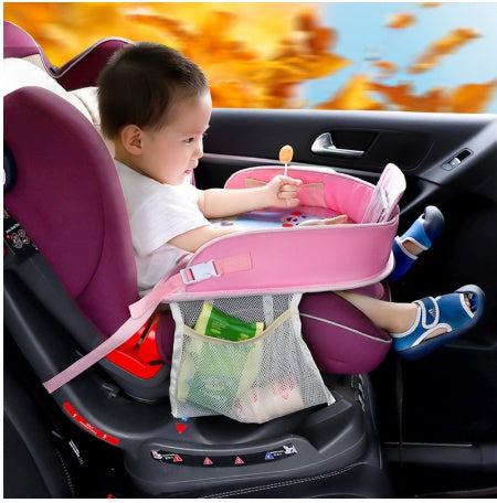 Baby Car Seat Travel Tray Table – Snack & Activity Organizer