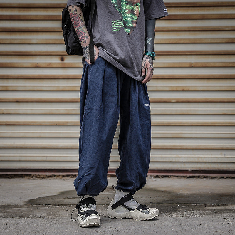 Men’s Korean Hip-Hop Harlan Pants – Loose Fit Drawstring Trousers