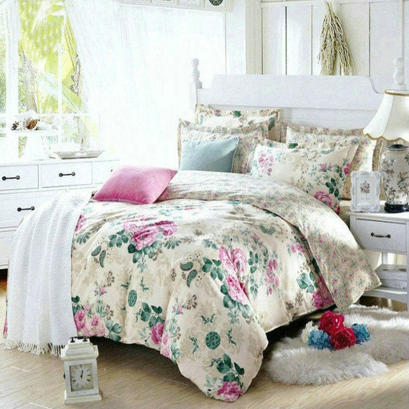 Four-Piece Cotton Bedding Set – Multiple Sizes, Soft and Breathable Home Textile