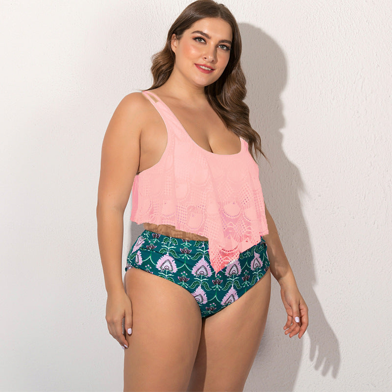 Women’s Plus Size Split Bikini Set – Beach Swimwear