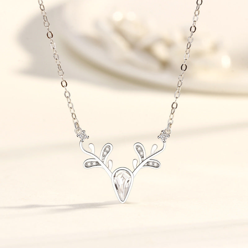 925 Sterling Silver Jewelry Yilu Has You Necklace Female Fashion Trend Pendant Light Luxury Niche Design Sense Ins Clavicle Chain