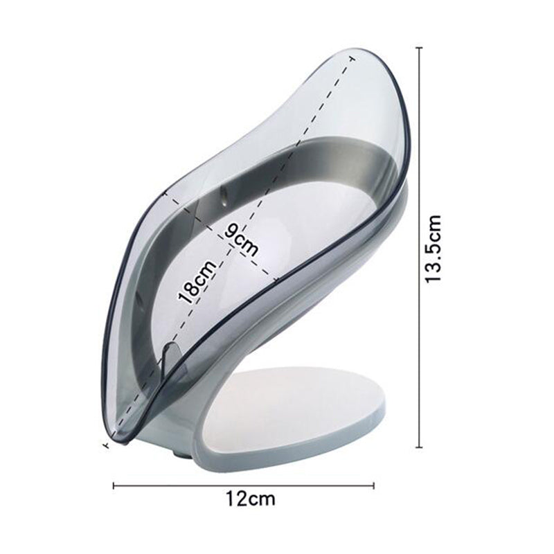 Leaf-Shaped Bathroom Soap Holder – Non-Slip Drain Storage Box for Soap & Kitchen Dish