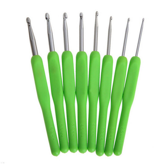 Knitting Tool Set – Sweater Needles, Soft Handle Crochet & Imitation Cola Crochet (8pcs)