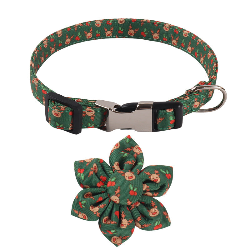 Pet Supplies Design Christmas Series Bow SUNFLOWER Holiday Dog Collar