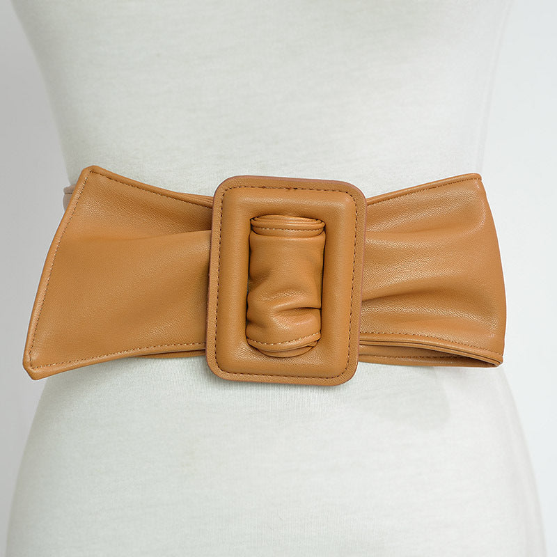 Women's Sheepskin Wide Belt