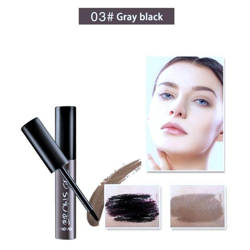 Plastic Eyebrow Tint Gel With Flat Brush Water Resistant