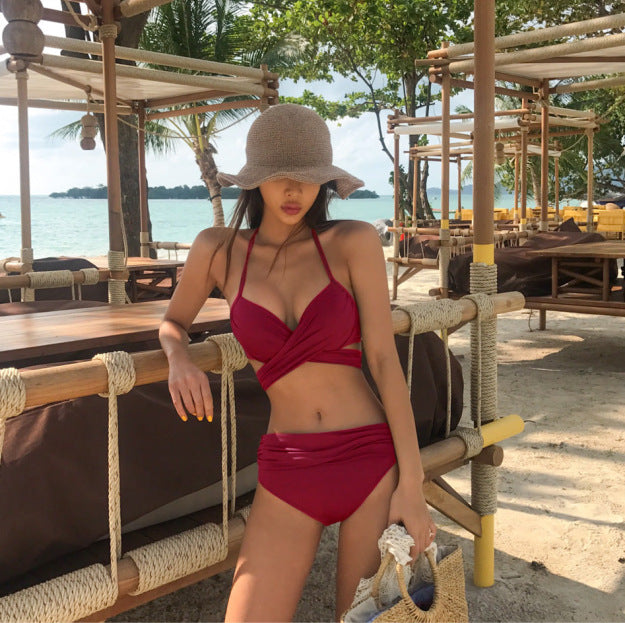 Sexy European-Style One-Piece Swimsuit with Steel Support – Multiple Colors