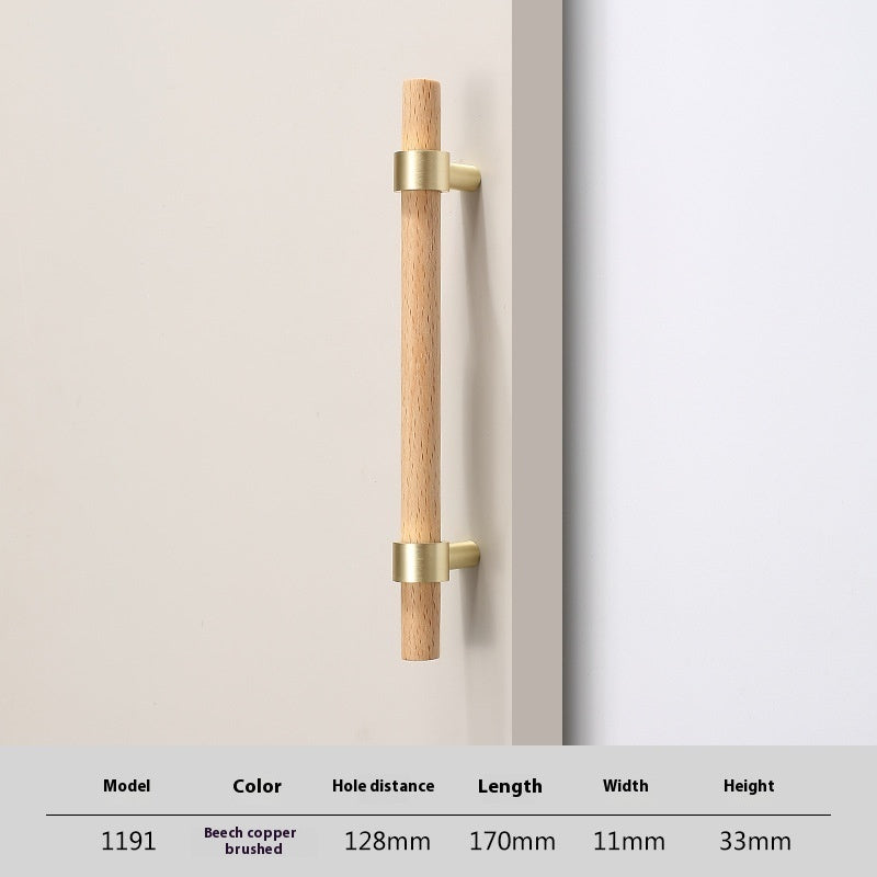 Solid Wood Handle Cabinet Door Log Wardrobe Drawer Wooden Door Handle