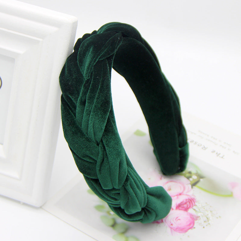 Solid Color Flannel Braided Headband