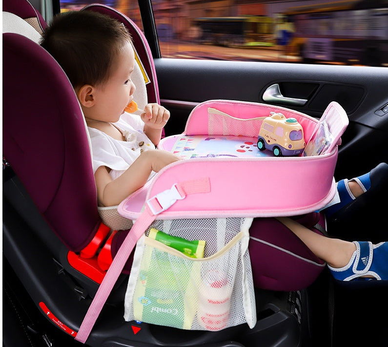 Baby Car Seat Travel Tray Table – Snack & Activity Organizer