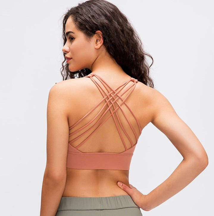 Shockproof gathered bra Sports underwear