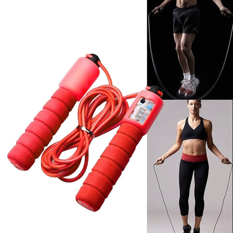 Adjustable Skipping Rope with Counter – Foam Handle Jump Rope for Fitness & Sports Training